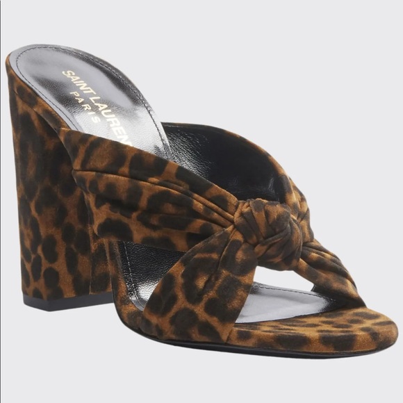 ❌SOLD❌ Saint Laurent Leopard Mules - Picture 4 of 8